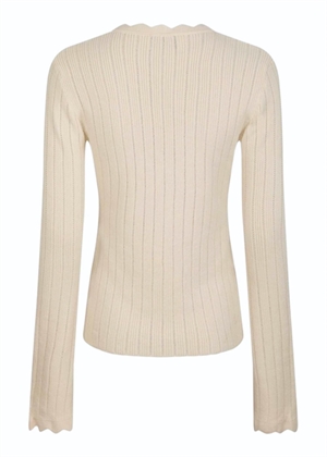 Clara stitch knit bluse Sand Neo Noir